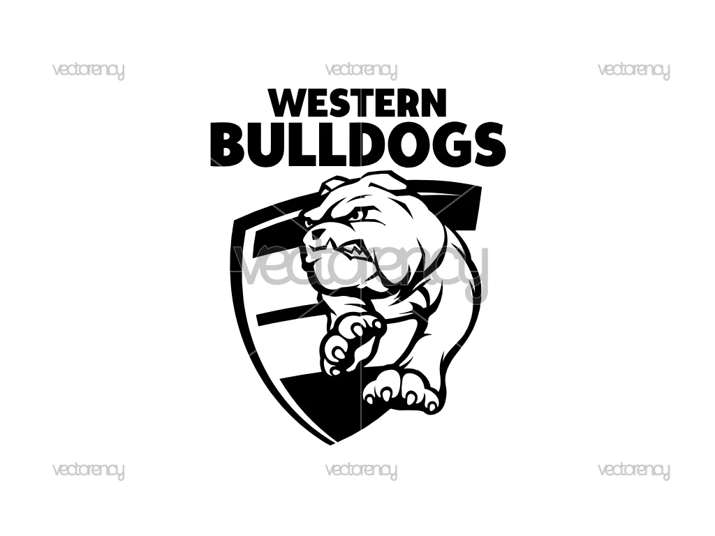 Western Bulldogs Black Logo Vector SVG PNG EPS DXF