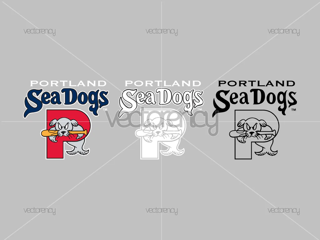 Portland Sea Dogs Logo PNG Transparent Multicolor SVG