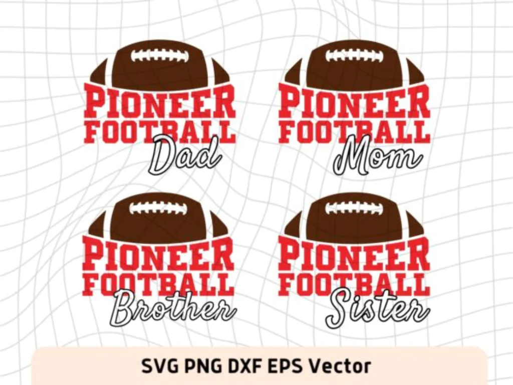 Pioneer SVG Football Family Shirt Design Cricut DIY