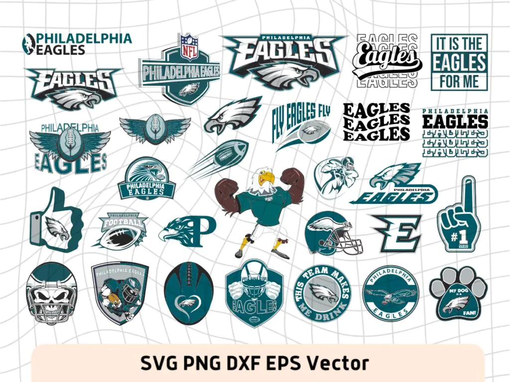 Philadelphia Eagles SVG Bundle NFL Clipart Cricut Project