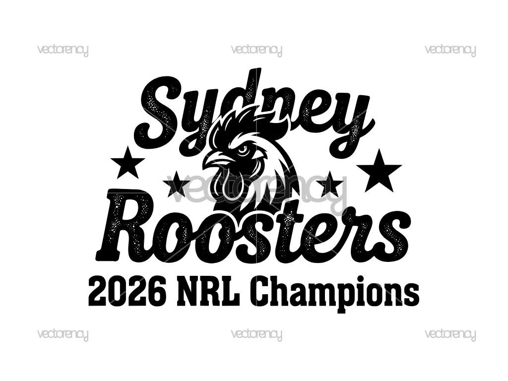 Sydney Roosters 2026 NRL Champions Vector Image PNG