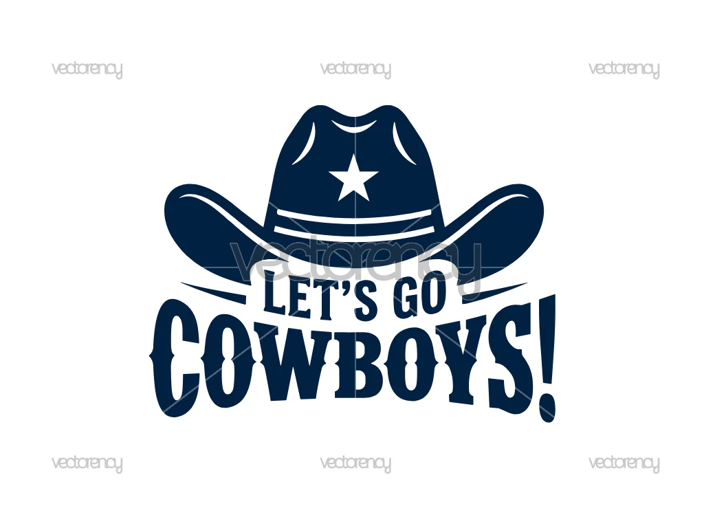 Lets Go Cowboys Dallas Football SVG Vector PNG