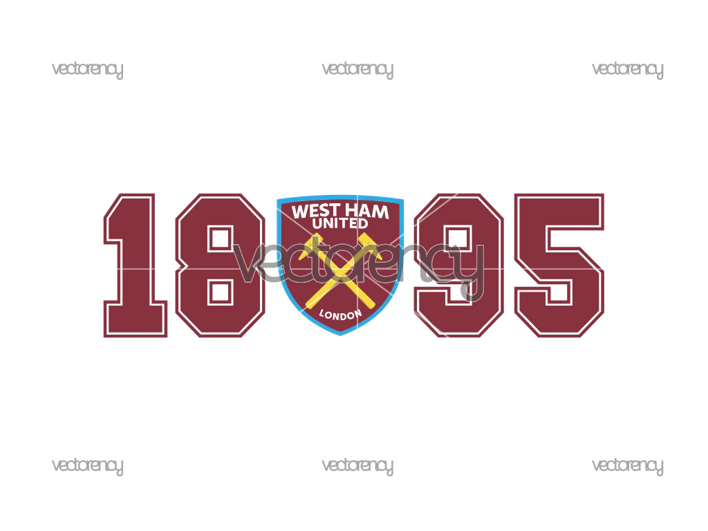 West Ham United 1895 Design Vector