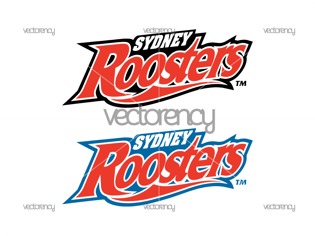 Sydney Roosters Vector Text PNG EPS DXF SVG Download Black and White
