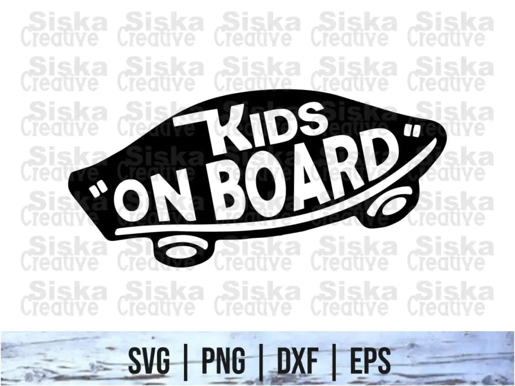 Funny Car Decals SVG Kids On Board Cut File