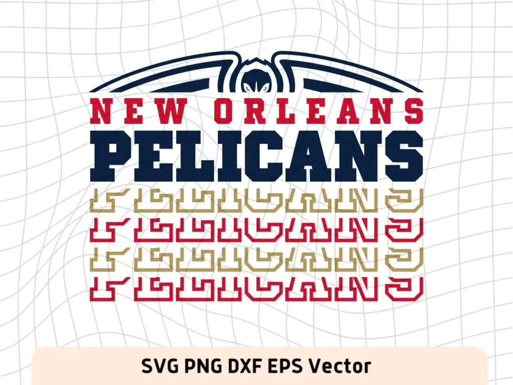 New Orleans Pelicans Typography Vector NBA Basketball Cricut SVG FILE