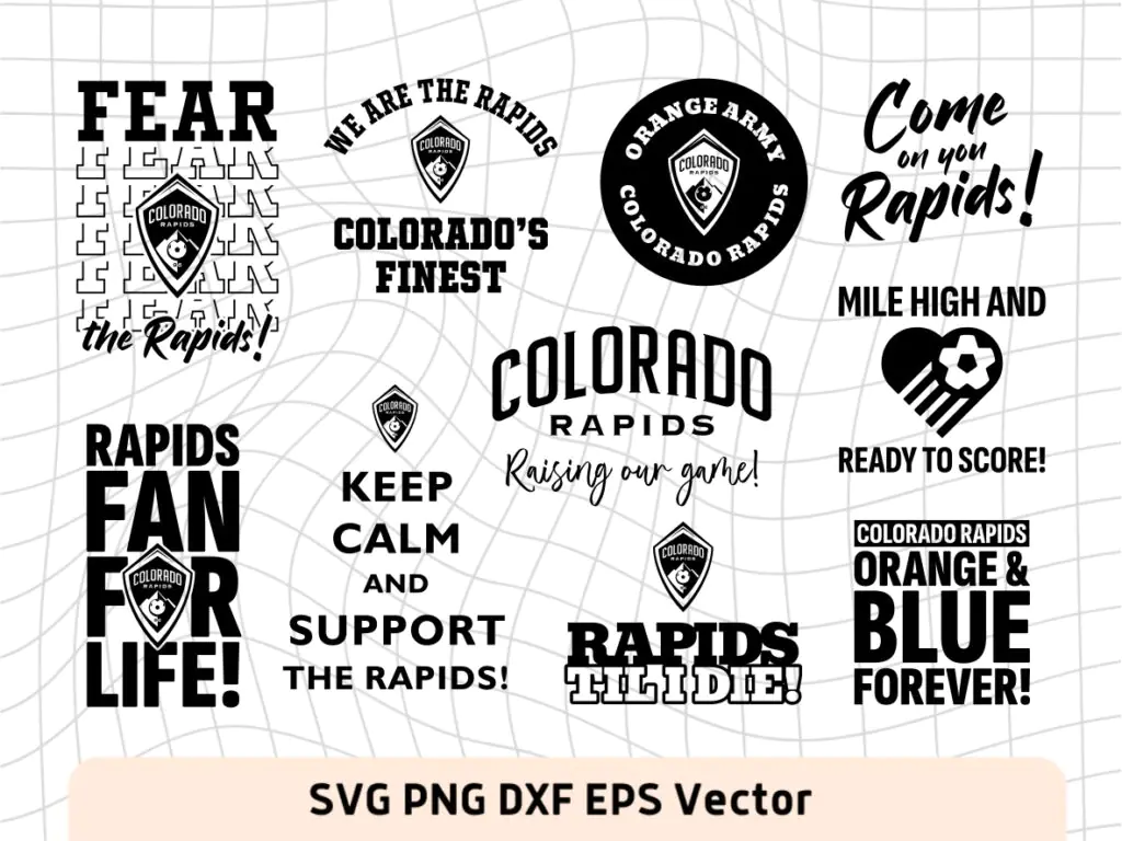 Colorado Rapids SVG Bundle, MLS Soccer Cricut Project Fans