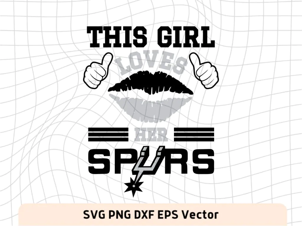 This Girl Love Spurs SVG Vector PNG, Spurs T-Shirt Design Ideas for Girl Download