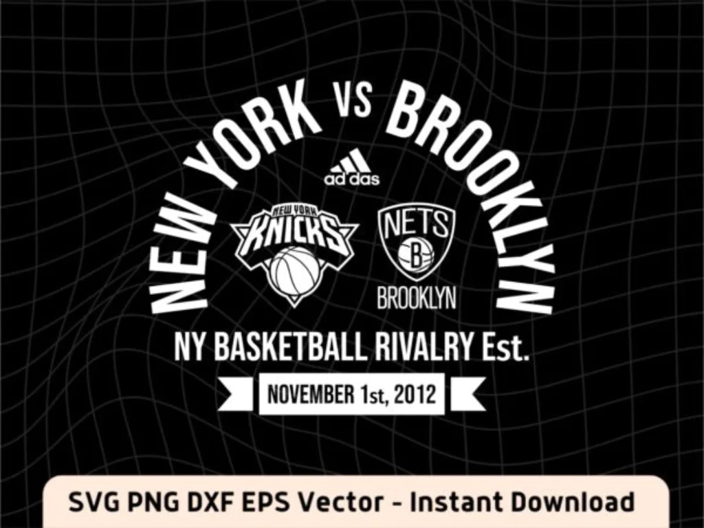 New York vs Brooklyn Basketball Rivalry SVG