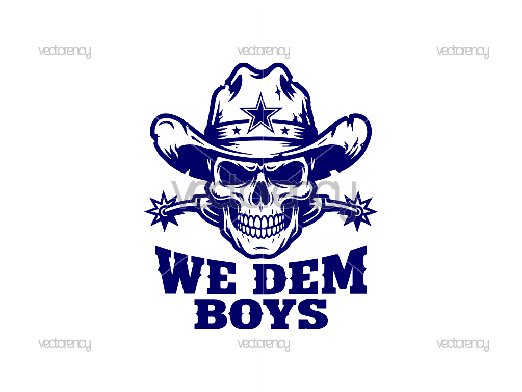 Skull We Dem Boys Vector SVG PNG