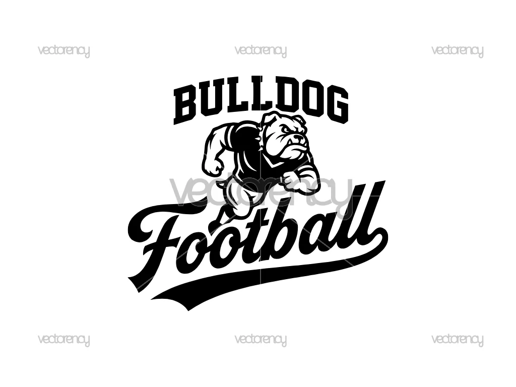 Bulldog American Football SVG Vector PNG EPS
