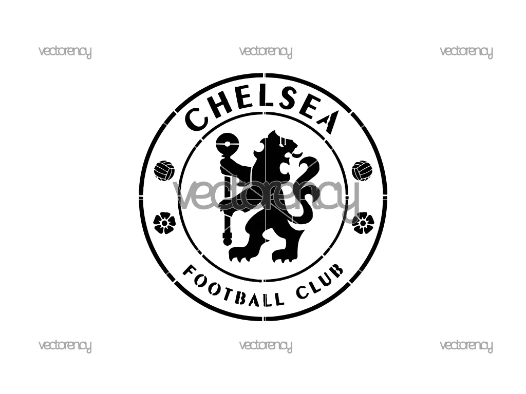 Chelsea Logo Stencil Vector SVG
