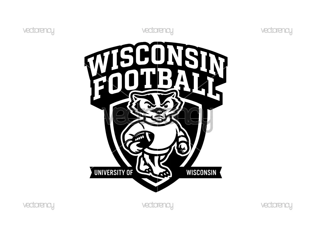 Wisconsin Football Premium Design Vector