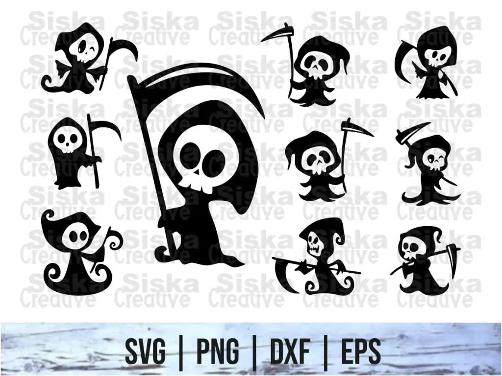 Cute Grim Reaper SVG