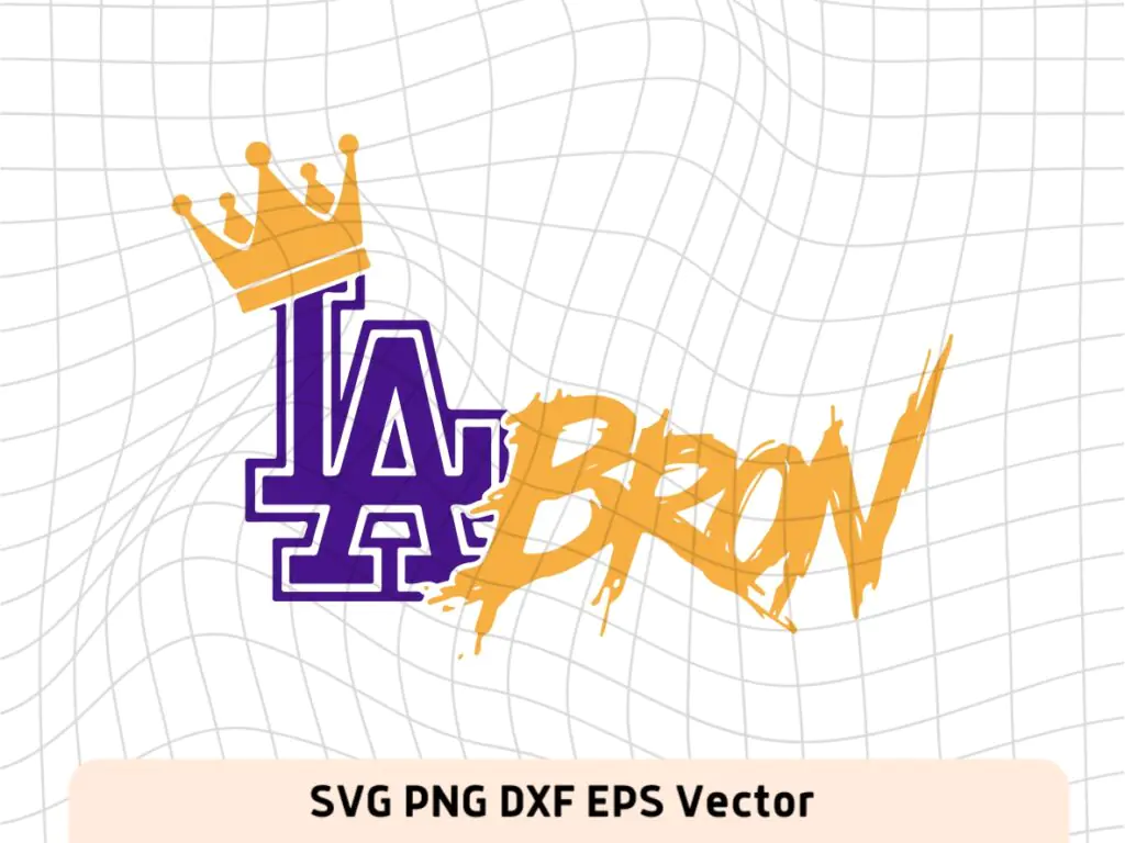 LA Bron SVG, The King Lebron James Los Angeles Lakers basketball PNG EPS