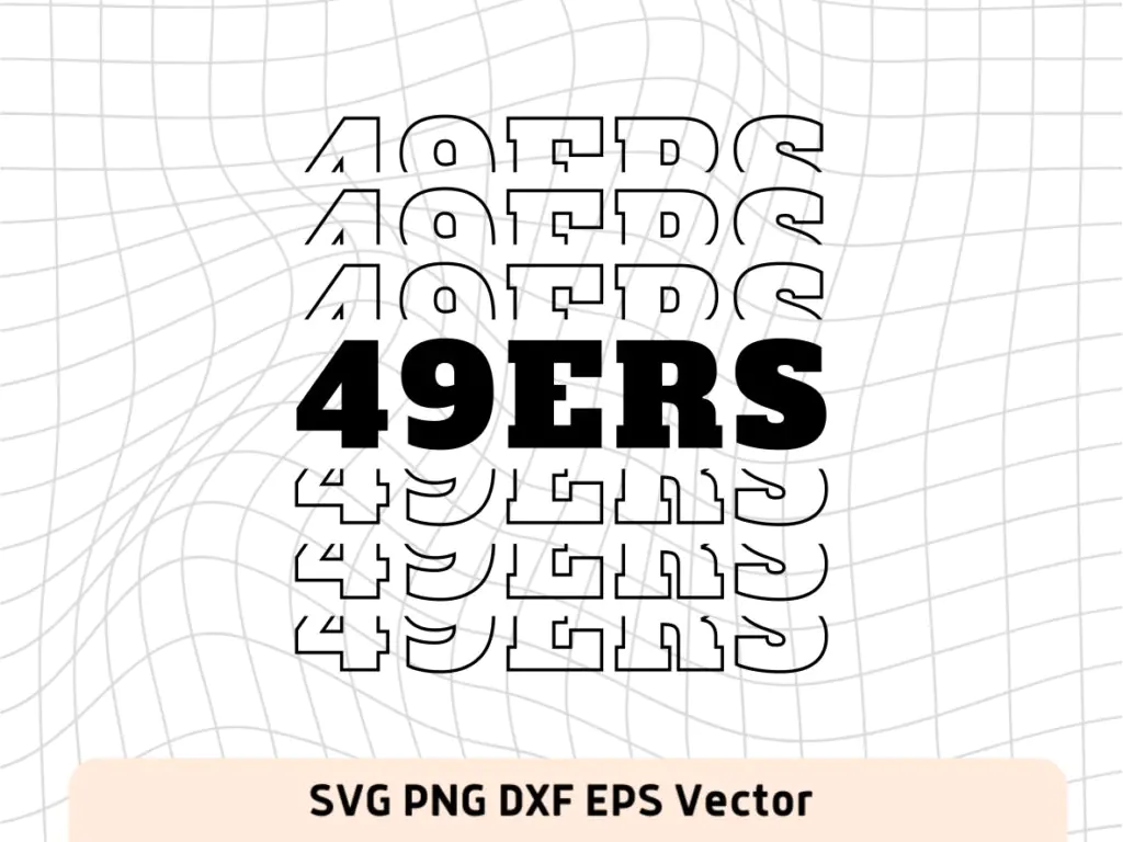 49ers SVG Mirror Style For Cricut, Sublimation and More