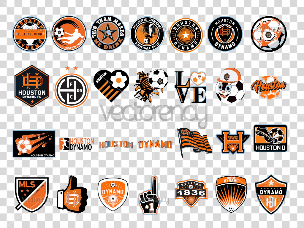 Houston Dynamo FC Logo SVG, Vector, MLS Soccer PNG Transparent