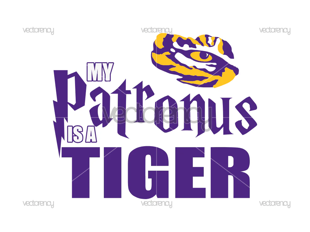 LSU My Patronus Is a Tiger SVG PNG Image