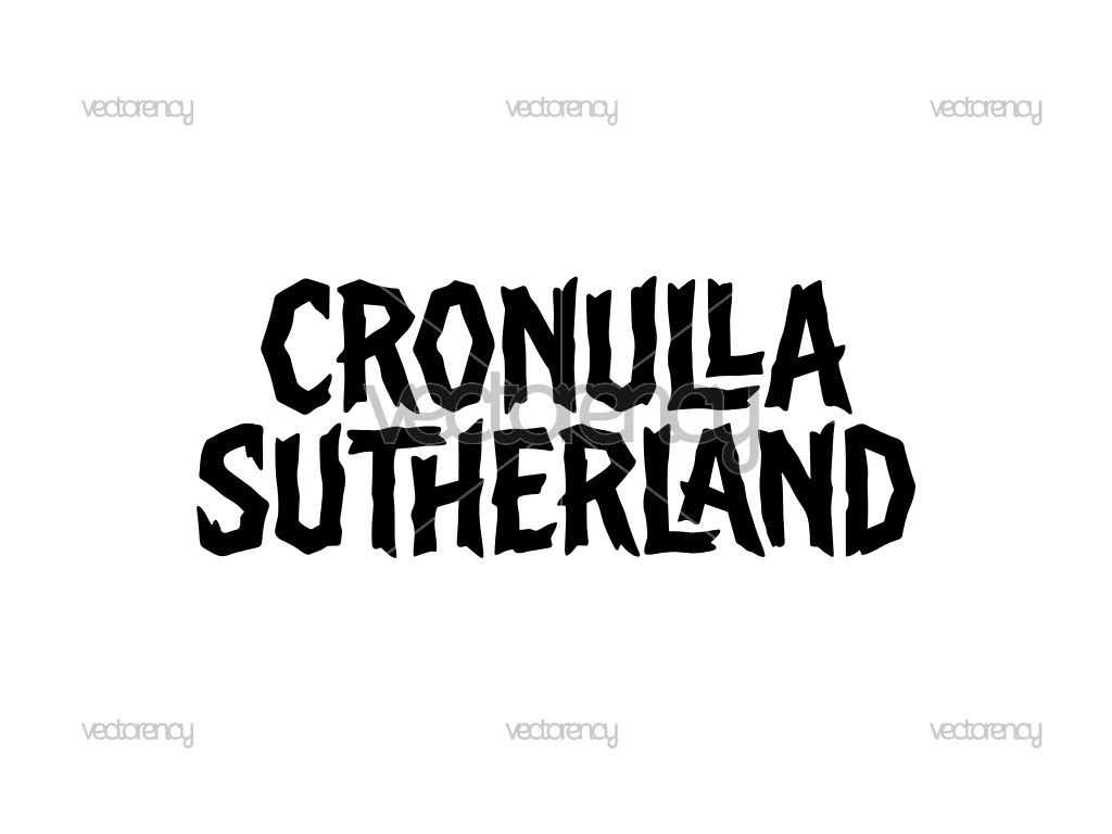 Cronulla Sutherland Typography Vector SVG PNG