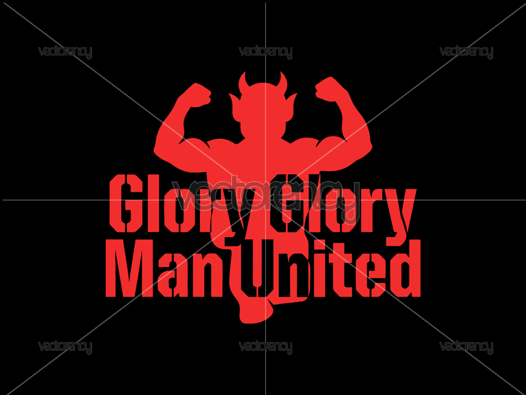 Glory Glory Man United Premium Vector Design