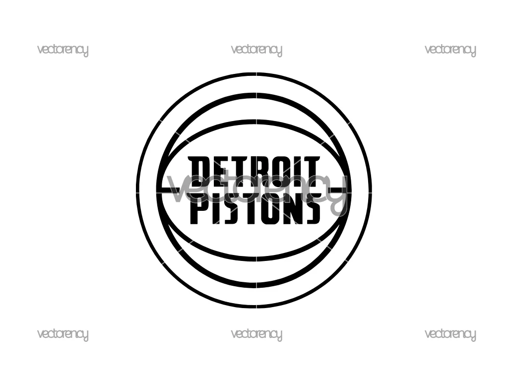 Black Logo Download Detroit Pistons NBA Vector SVG PNG