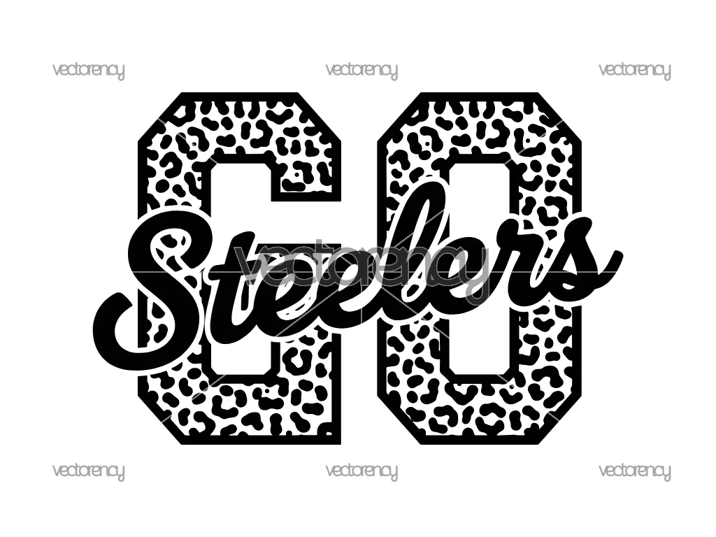 Go Steelers Leopard PNG SVG DXF EPS