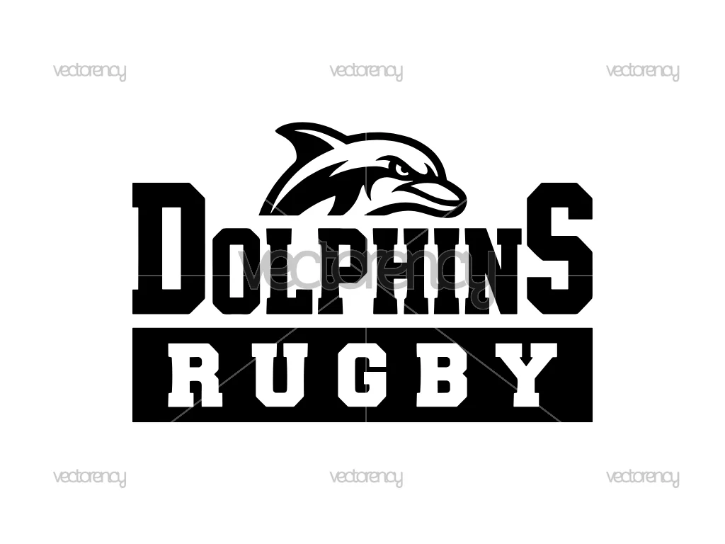Dolphins Rugby Vector SVG