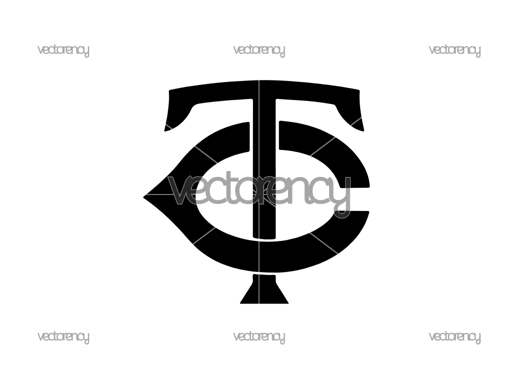 Minnesota Twins Logo Stencil SVG Vector
