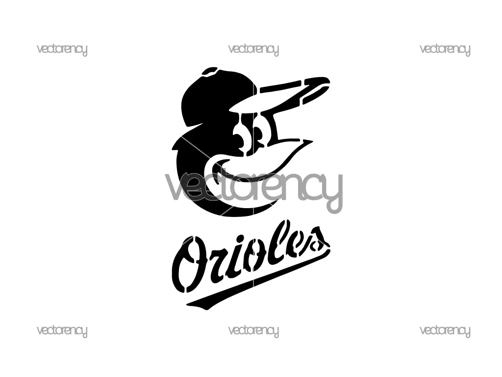 Baltimore Orioles Logo Stencil SVG Vector