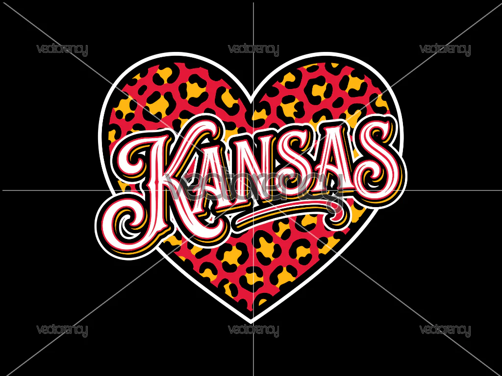 Kansas Leopard PNG, Sublimation, DTF, Image, HD