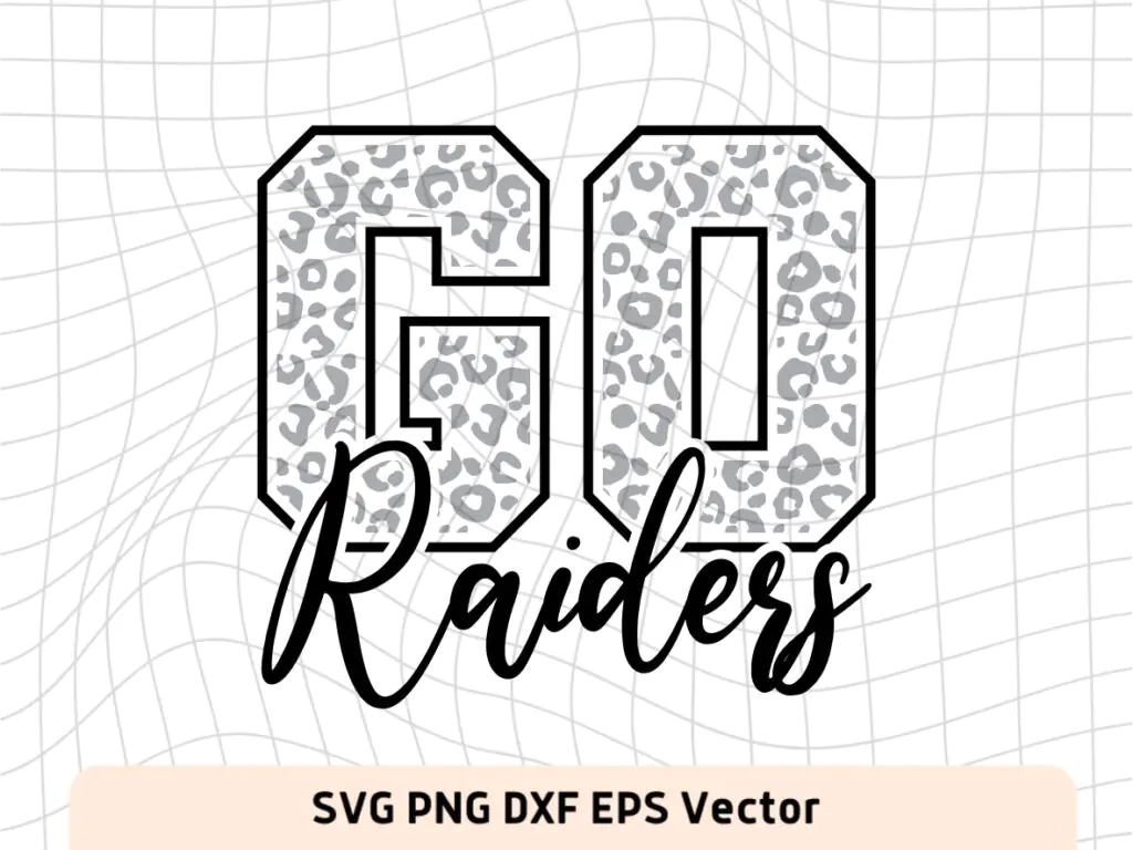 Leopard Go Raiders SVG Cricut