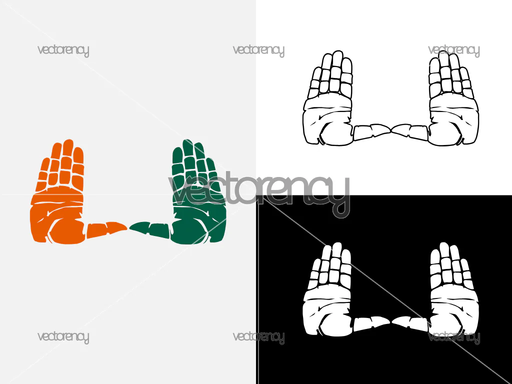 Miami Hurricanes THE U Hand SVG Vector PNG Image