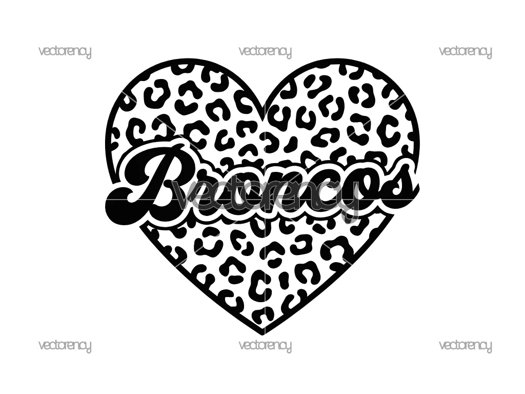 Broncos Leopard SVG PNG DXF EPS Image, DTF, POD, Sublimation