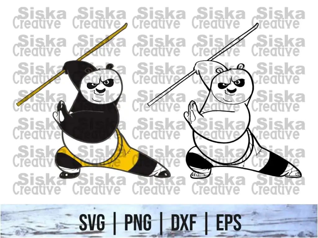 Kung Fu Panda SVG DXF PNG EPS Vector