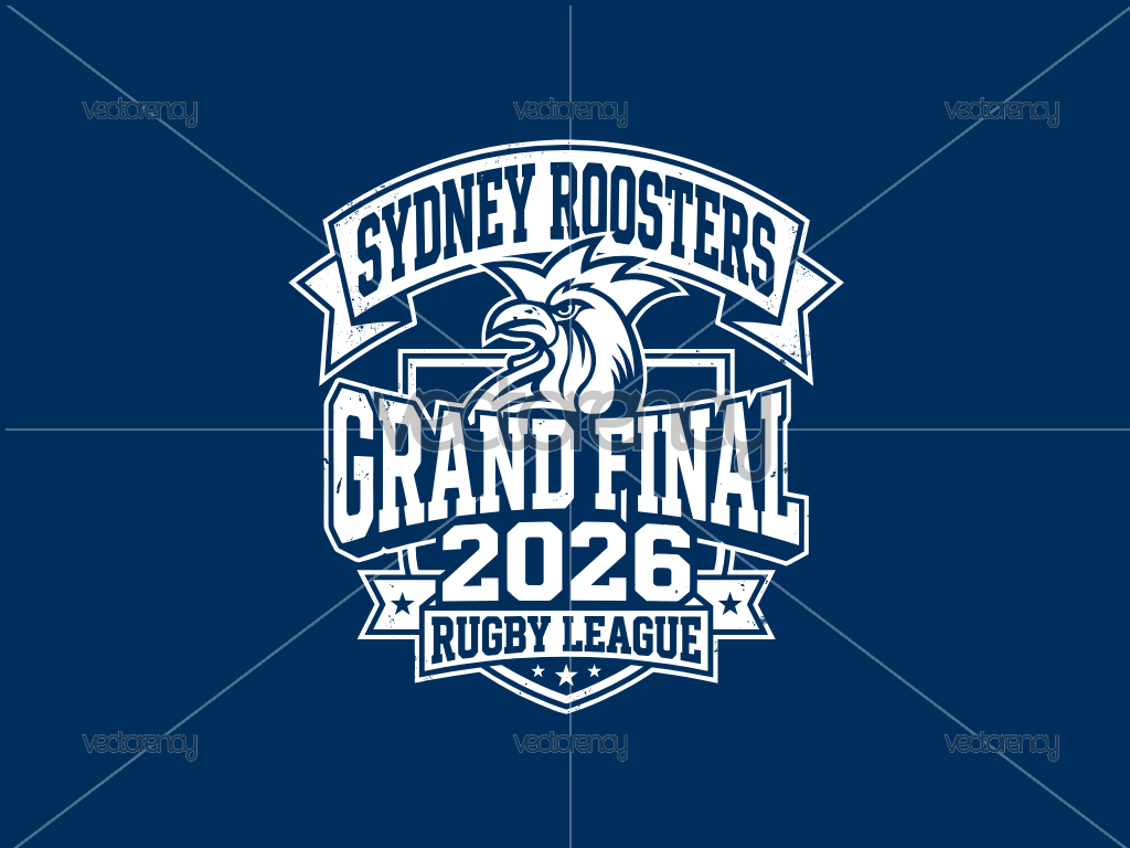 Sydney Roosters 2026 Mens Grand Final Design PNG Vector