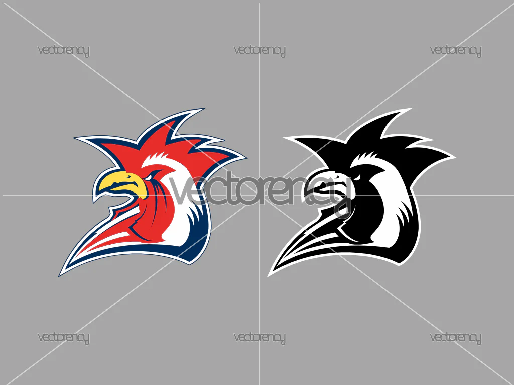 Sydney Rooster Badge SVG DXF PNG EPS
