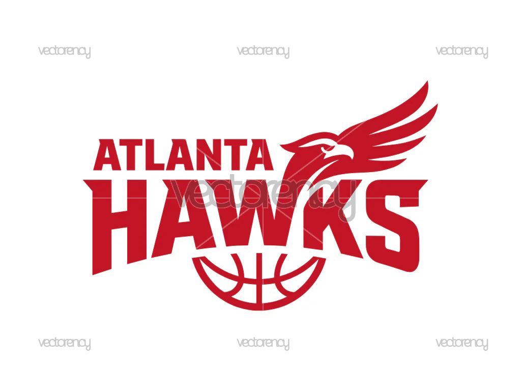 Atlanta Hawks Basketball Clipart Logo