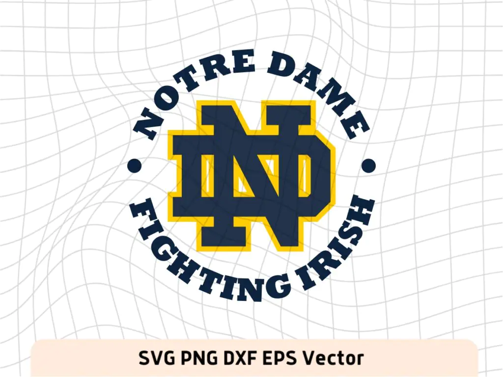 Notre Dame Fighting Irish Design SVG Graphic Png Vector