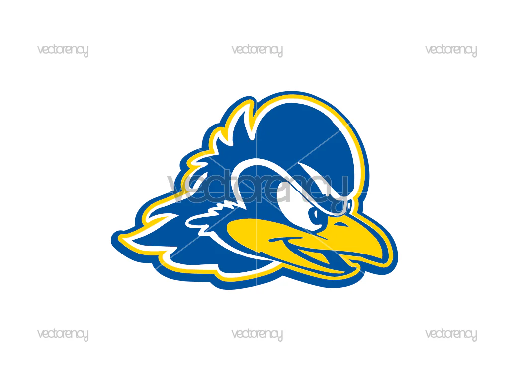 University of Delaware Athletics Logo Mascot SVG PNG EPS Black and White