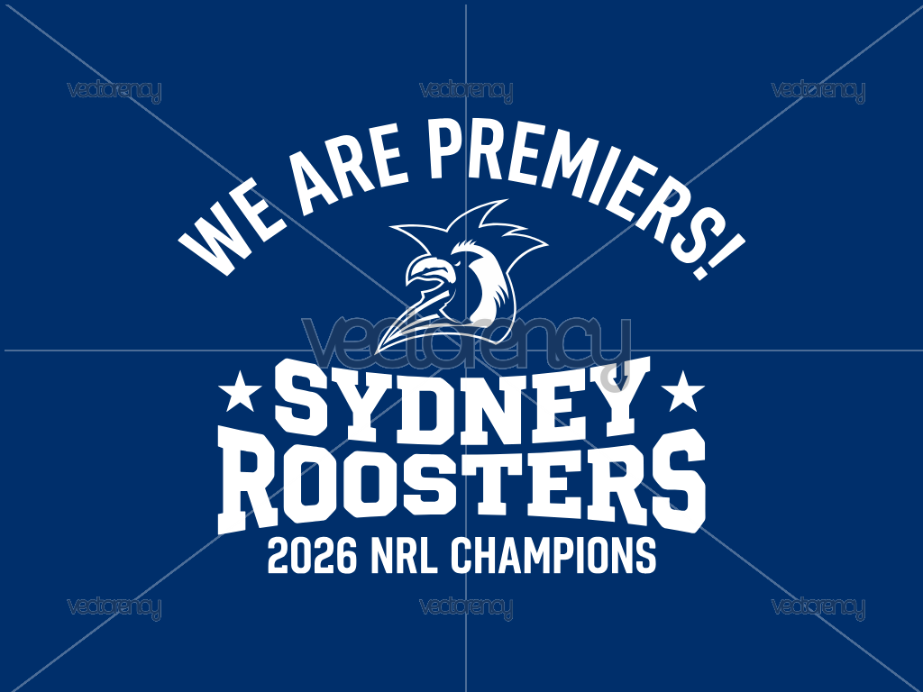 We Are Premiers Sydney Roosters Champions NRL 2026 Vector SVG PNG