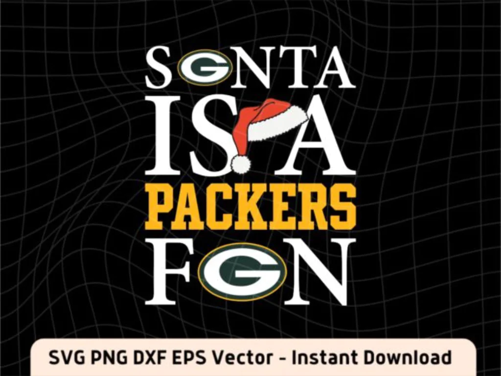 Santa Is A Green Bay Packers Fan SVG