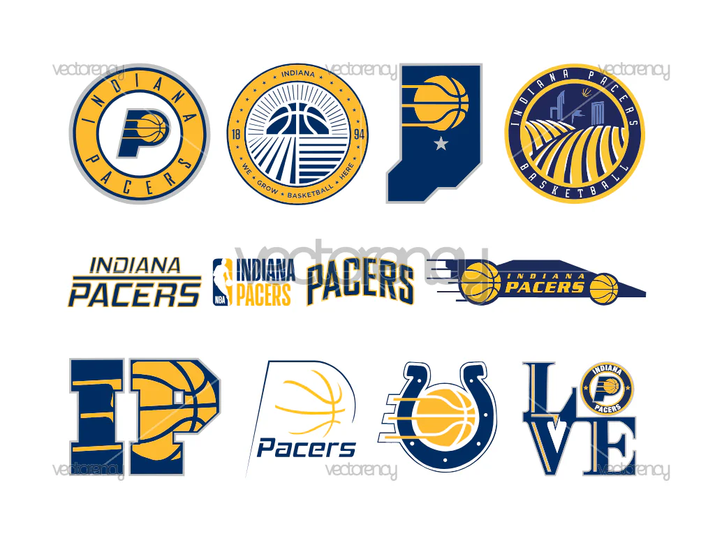 Indiana Pacers Logo SVG Bundle, Vector, NBA Basketball PNG