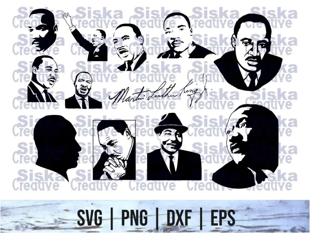 Martin Luther King SVG Silhouette