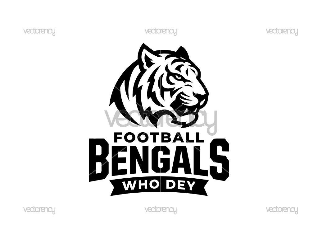 Bengals Tiger Head SVG