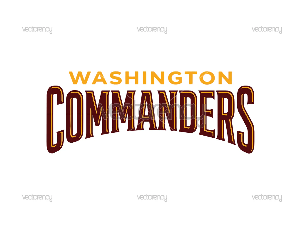 Washington Commanders Logo Text Vector SVG