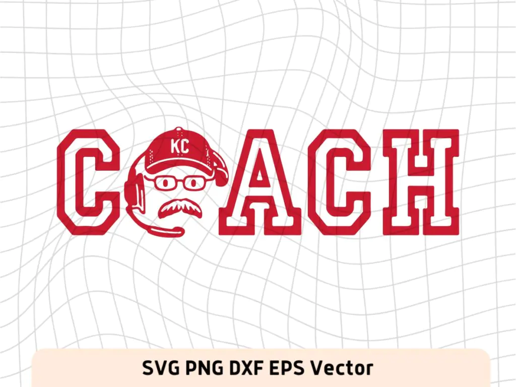 Andy Reid Chiefs Coach SVG, Kansas City Cricut Football Coach