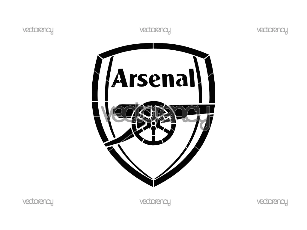 Arsenal Logo Stencil Vector SVG