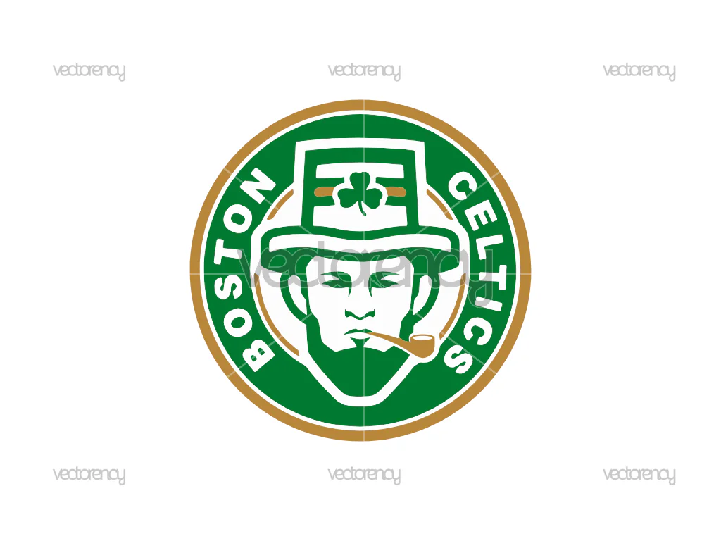 Boston Celtics Lucky the Leprechaun Face Logo SVG PNG EPS DXF Basketball Mascot Cut File Cricut