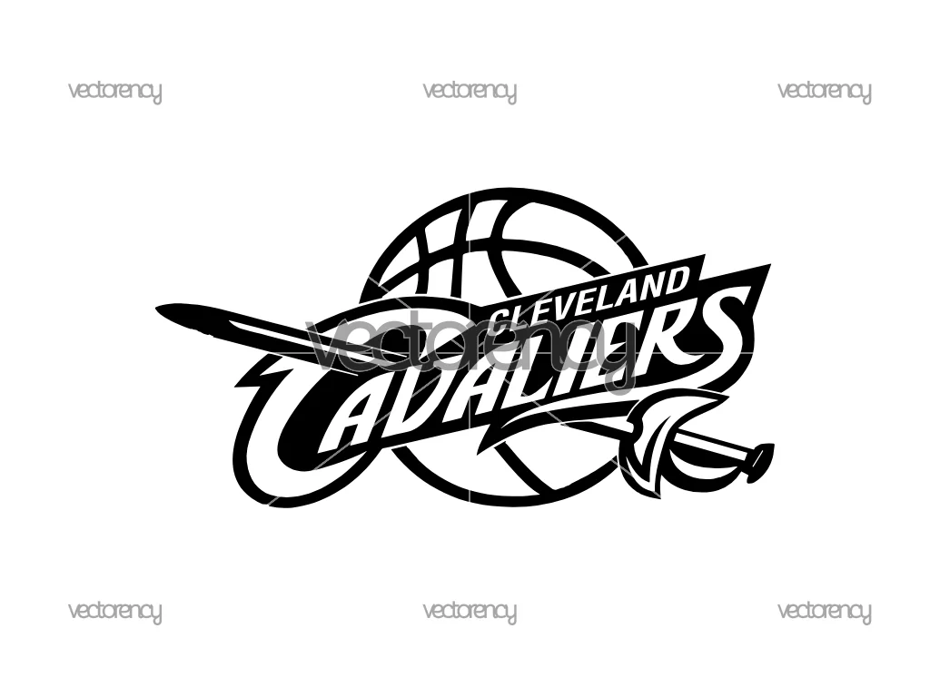 The Cleveland Cavaliers Logo Black Vector Download