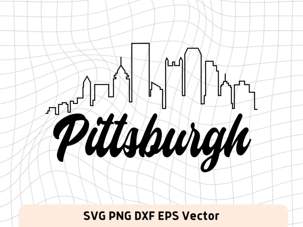 Pittsburgh City Outline SVG